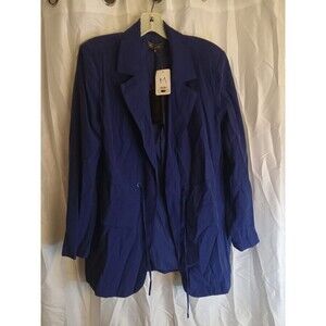 DG2 by Diane Gilman Soft Twill Cinched Waist Blazer, Medium